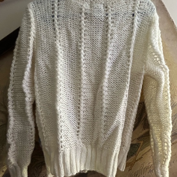 Lady Van Heusen Vintage Hand Knit Cardigan Embroidered Sweater SZ Medium - Picture 5 of 7